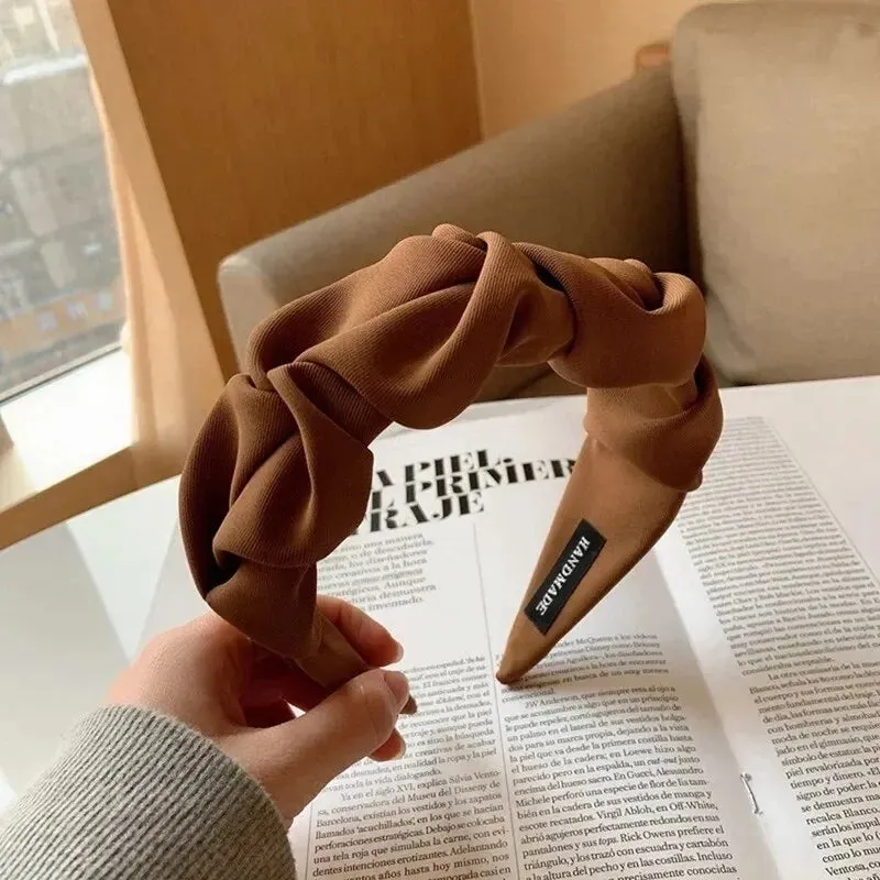 Fashion Flower Solid Color Hair Hoops for Women and Girls