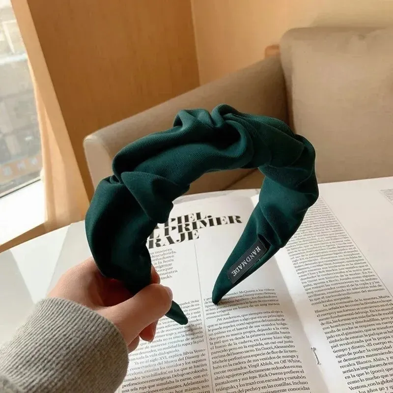 Fashion Flower Solid Color Hair Hoops for Women and Girls
