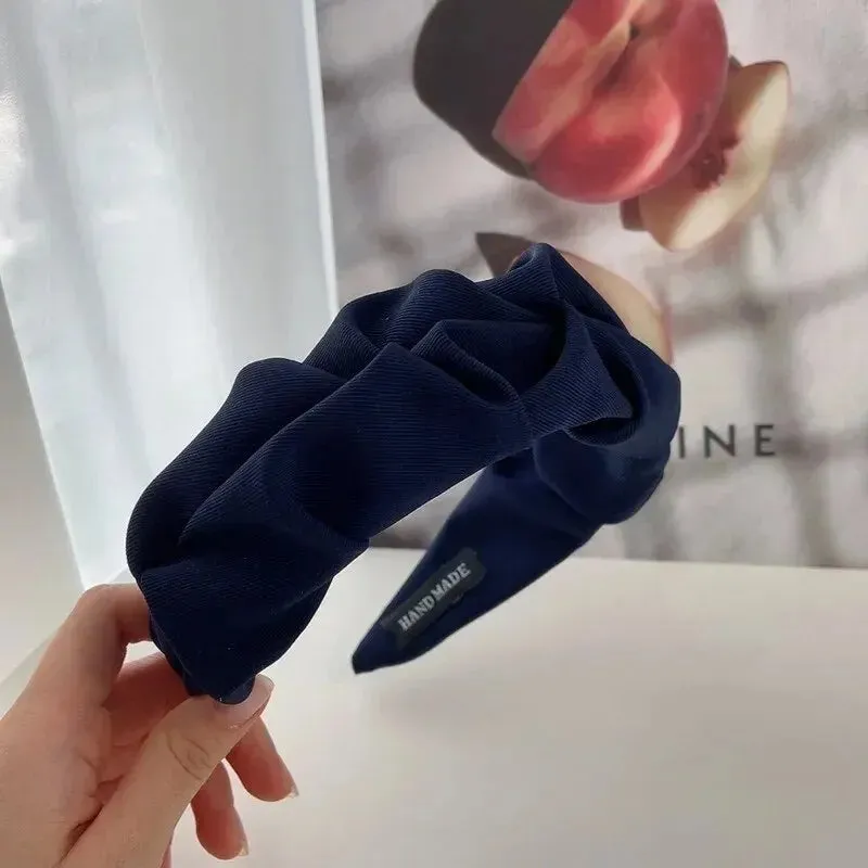 Fashion Flower Solid Color Hair Hoops for Women and Girls