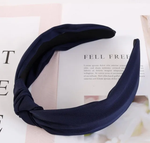 Fashion Women's Hairband Headband Solid Headwear Classic Girls Hair Accessories DIY Turban Hair Band Hair Hoop
