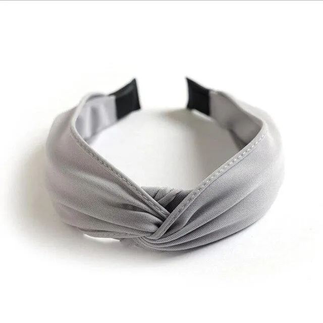 Fashion Women's Hairband Headband Solid Headwear Classic Girls Hair Accessories DIY Turban Hair Band Hair Hoop