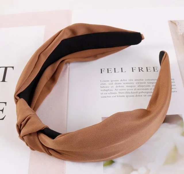 Fashion Women's Hairband Headband Solid Headwear Classic Girls Hair Accessories DIY Turban Hair Band Hair Hoop