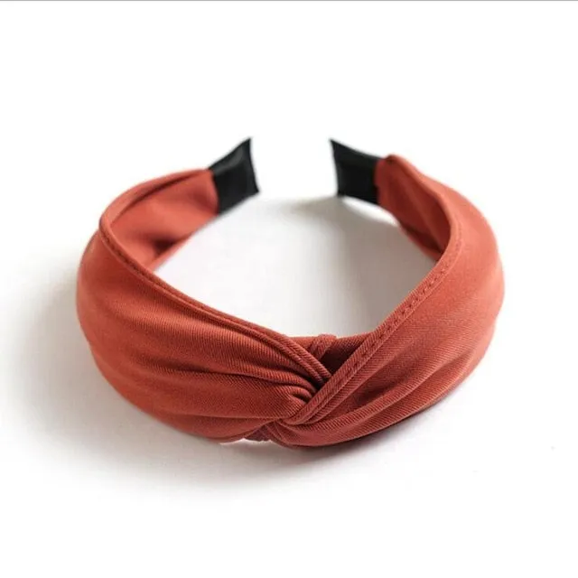 Fashion Women's Hairband Headband Solid Headwear Classic Girls Hair Accessories DIY Turban Hair Band Hair Hoop