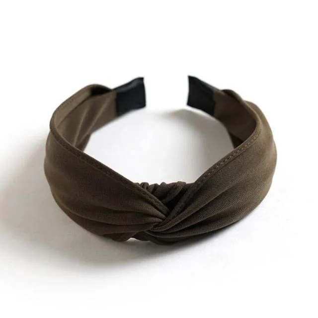 Fashion Women's Hairband Headband Solid Headwear Classic Girls Hair Accessories DIY Turban Hair Band Hair Hoop