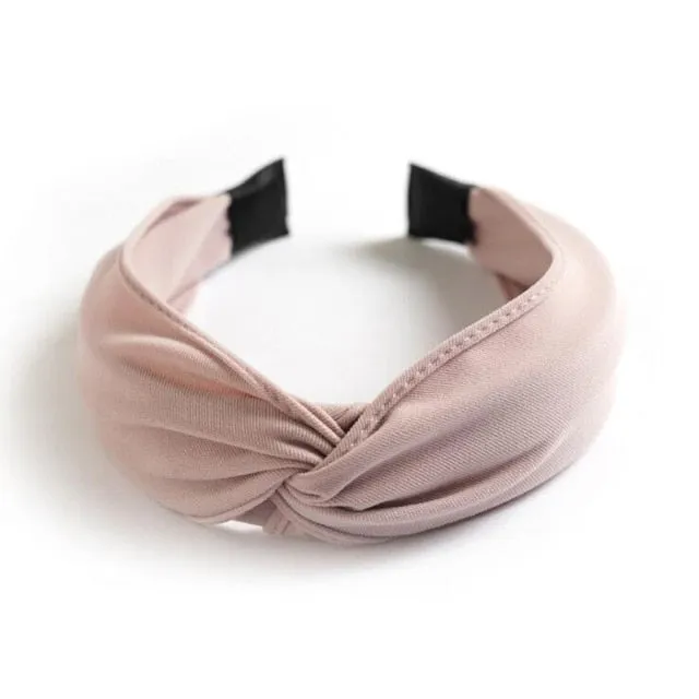 Fashion Women's Hairband Headband Solid Headwear Classic Girls Hair Accessories DIY Turban Hair Band Hair Hoop