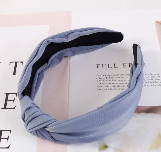 Fashion Women's Hairband Headband Solid Headwear Classic Girls Hair Accessories DIY Turban Hair Band Hair Hoop