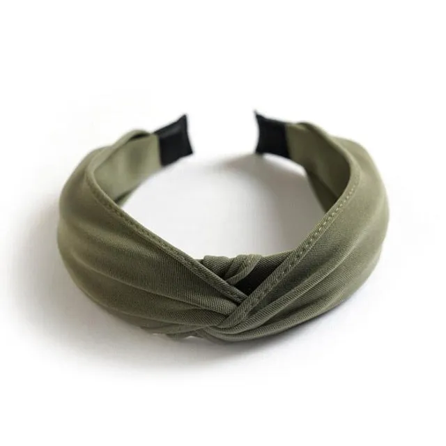 Fashion Women's Hairband Headband Solid Headwear Classic Girls Hair Accessories DIY Turban Hair Band Hair Hoop
