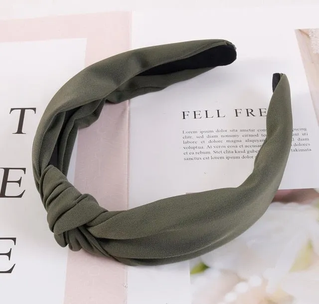 Fashion Women's Hairband Headband Solid Headwear Classic Girls Hair Accessories DIY Turban Hair Band Hair Hoop