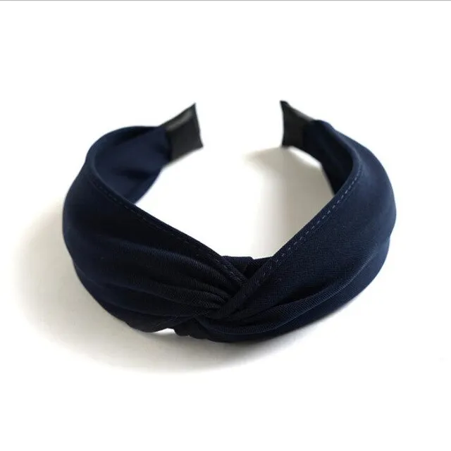 Fashion Women's Hairband Headband Solid Headwear Classic Girls Hair Accessories DIY Turban Hair Band Hair Hoop