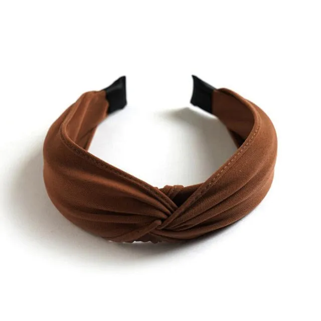 Fashion Women's Hairband Headband Solid Headwear Classic Girls Hair Accessories DIY Turban Hair Band Hair Hoop