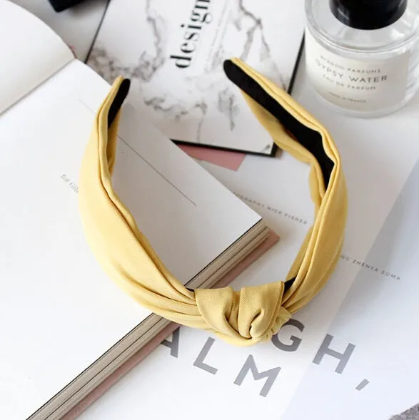 Fashion Women's Hairband Headband Solid Headwear Classic Girls Hair Accessories DIY Turban Hair Band Hair Hoop