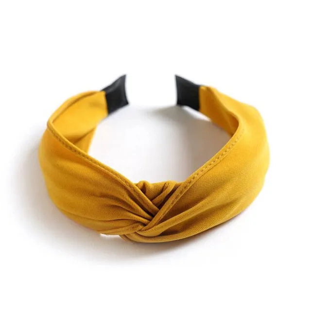 Fashion Women's Hairband Headband Solid Headwear Classic Girls Hair Accessories DIY Turban Hair Band Hair Hoop