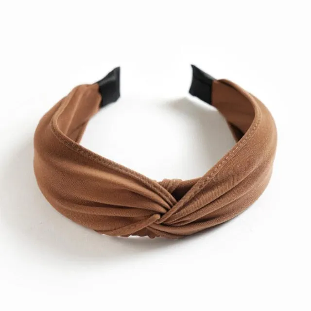 Fashion Women's Hairband Headband Solid Headwear Classic Girls Hair Accessories DIY Turban Hair Band Hair Hoop