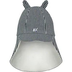 Finn Navy Striped Sun Cap With Ears