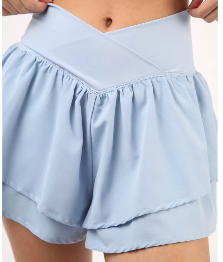 Flirty Girl Shorts- Sky Blue