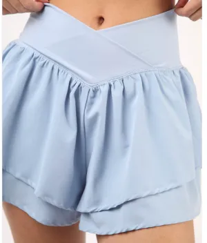 Flirty Girl Shorts- Sky Blue
