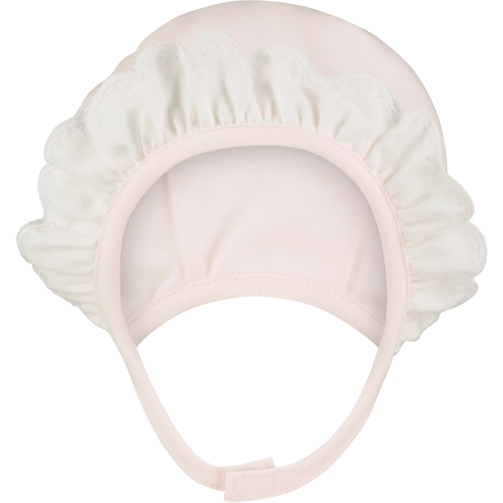 Floella Pink Frill Baby Bonnet