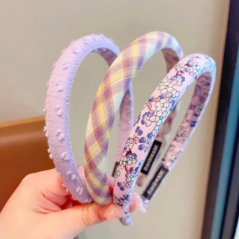 Floral Color Hairband (3 Pcs)