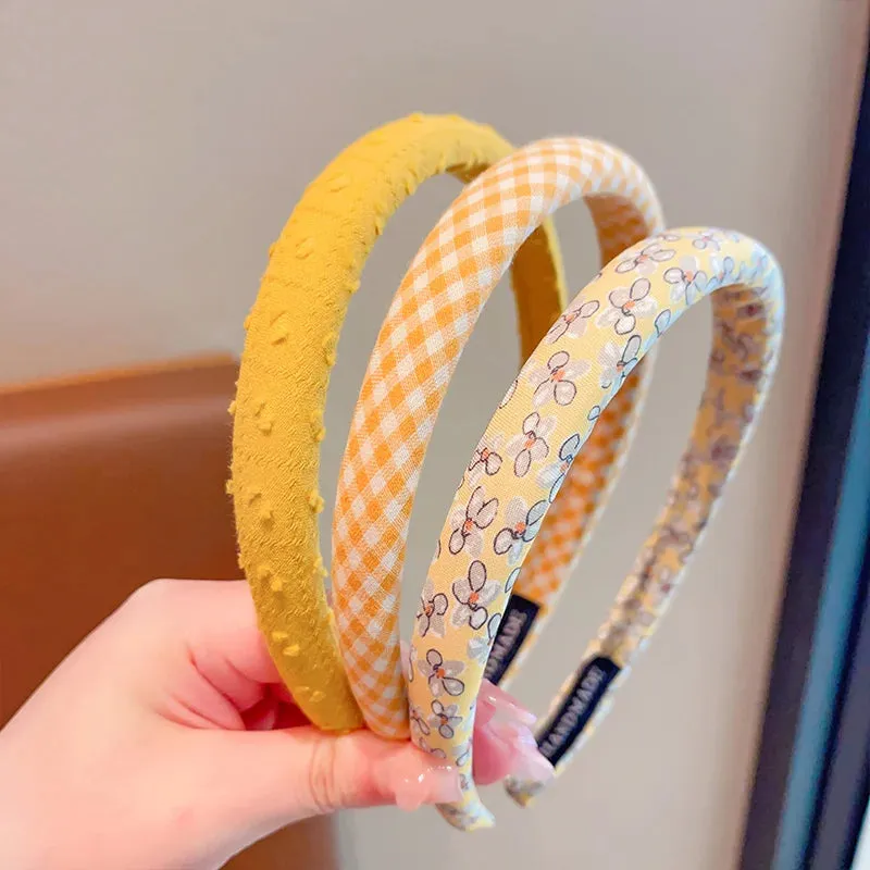 Floral Color Hairband (3 Pcs)