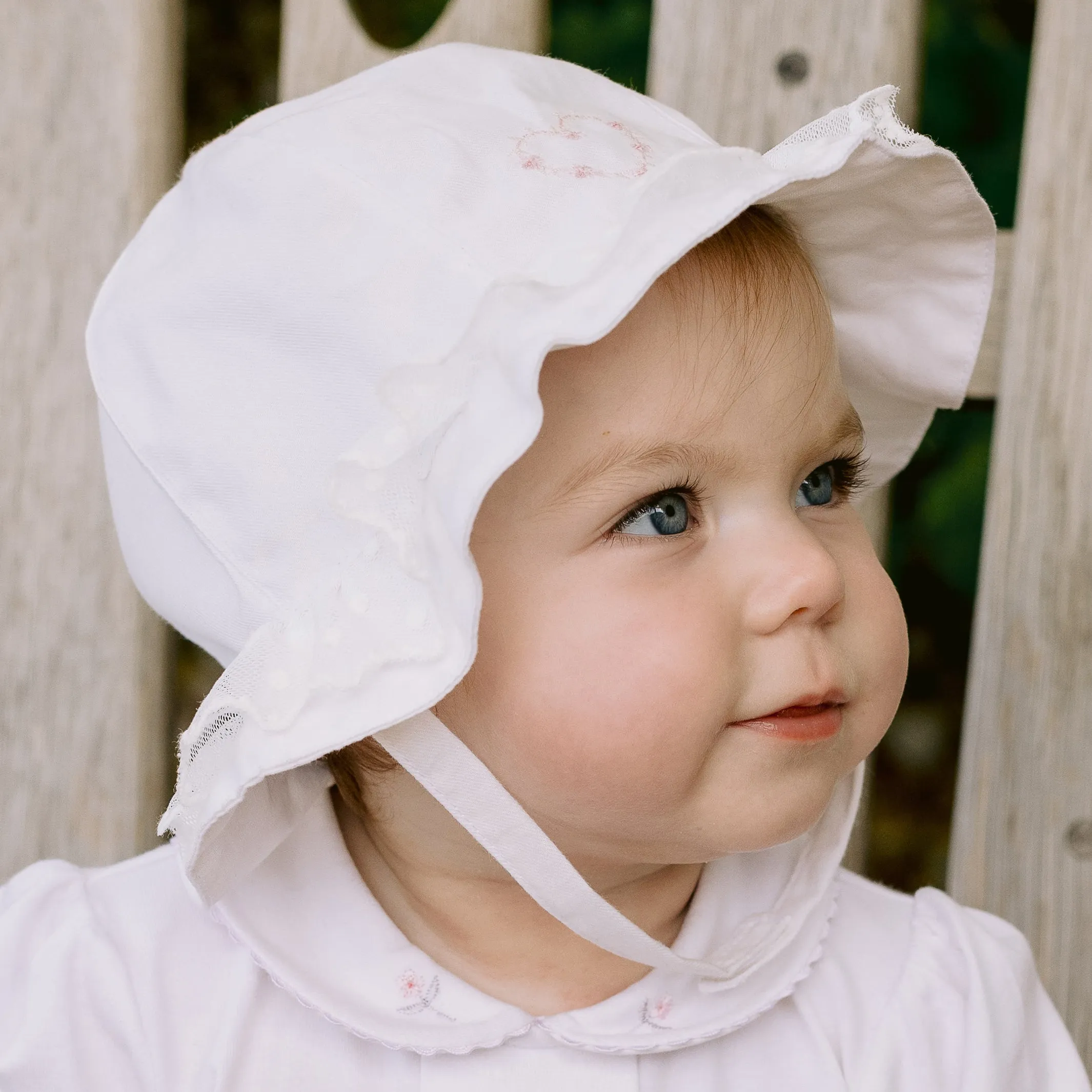 Florrie White Baby Girls Sun Hat