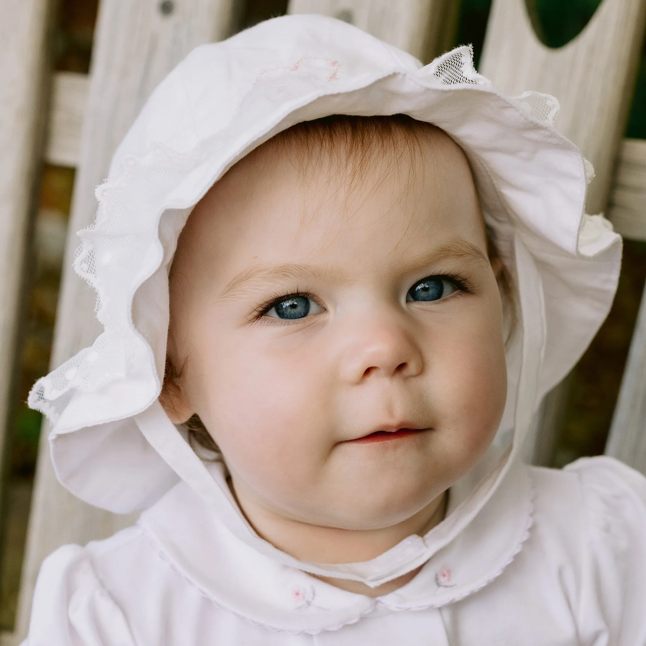 Florrie White Baby Girls Sun Hat