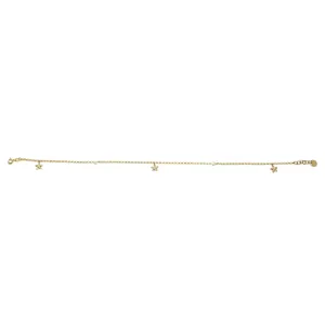 Flower Anklet - Diamonds & Pearls