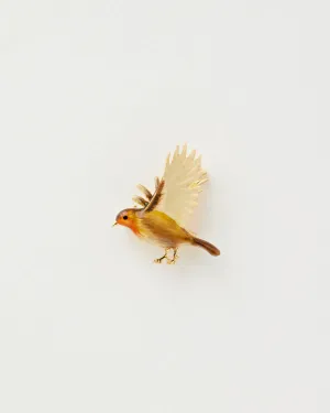Flying Robin Brooch