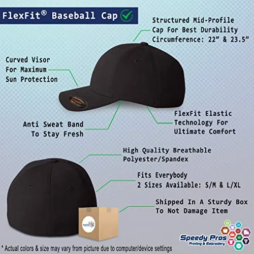 Four Leaf Shamrock Clover Irish Ireland St Patricks Patty Flexfit Adult Pro-Formance Branded Hat Black Large/X-Large