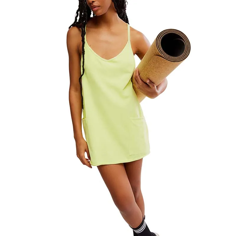 FP Movement Hot Shot Mini Dress in Sour Citrus