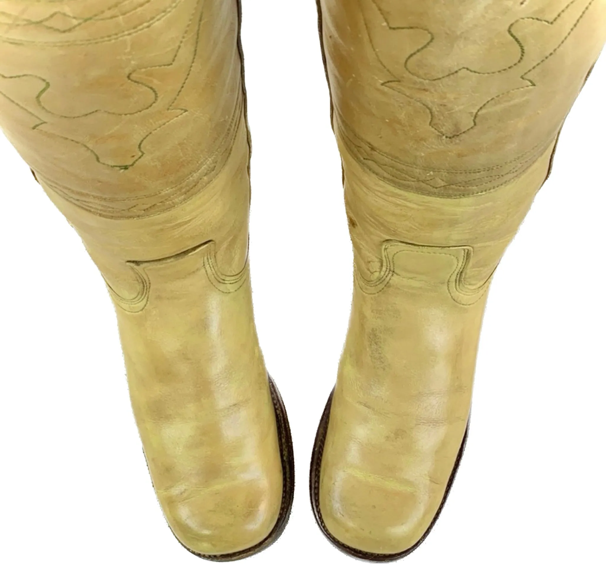FRYE Vintage Banana Campus Stitching Horse Tall Knee High Boots