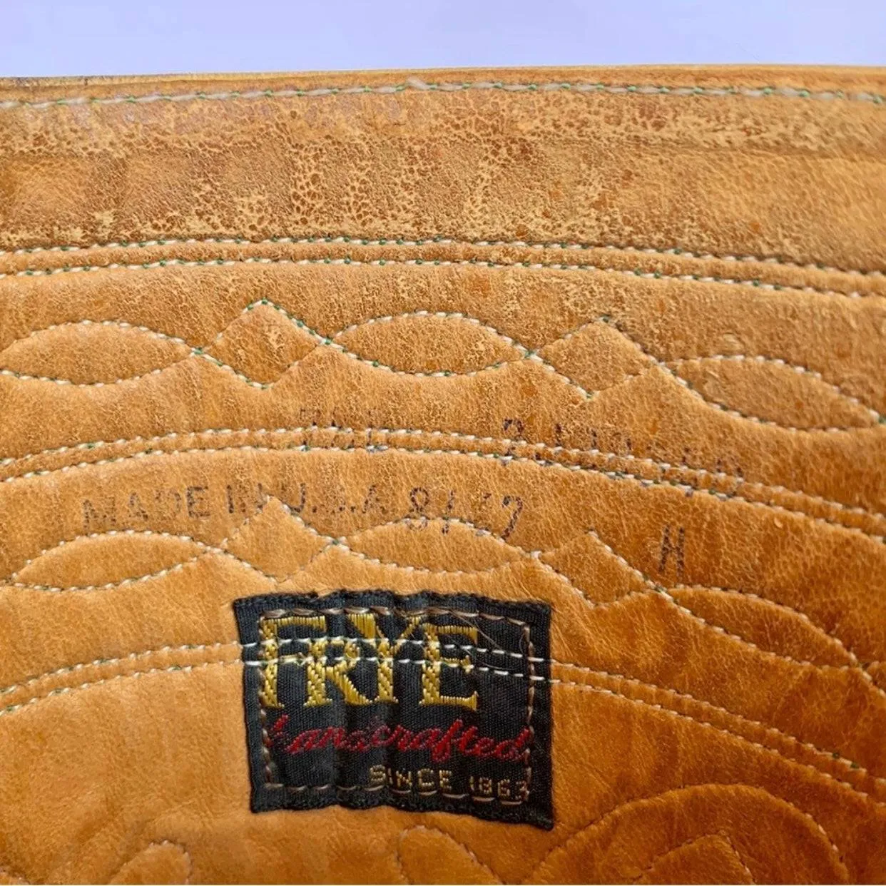 FRYE Vintage Banana Campus Stitching Horse Tall Knee High Boots