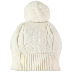Fuzzy Ivory Baby Bobble Hat