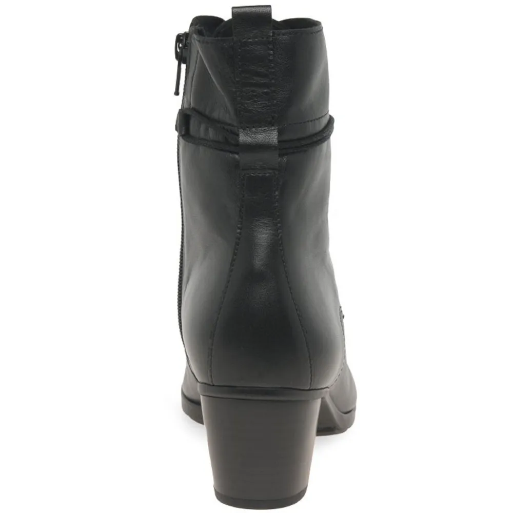 Gabor Easton Black Ankle Boots
