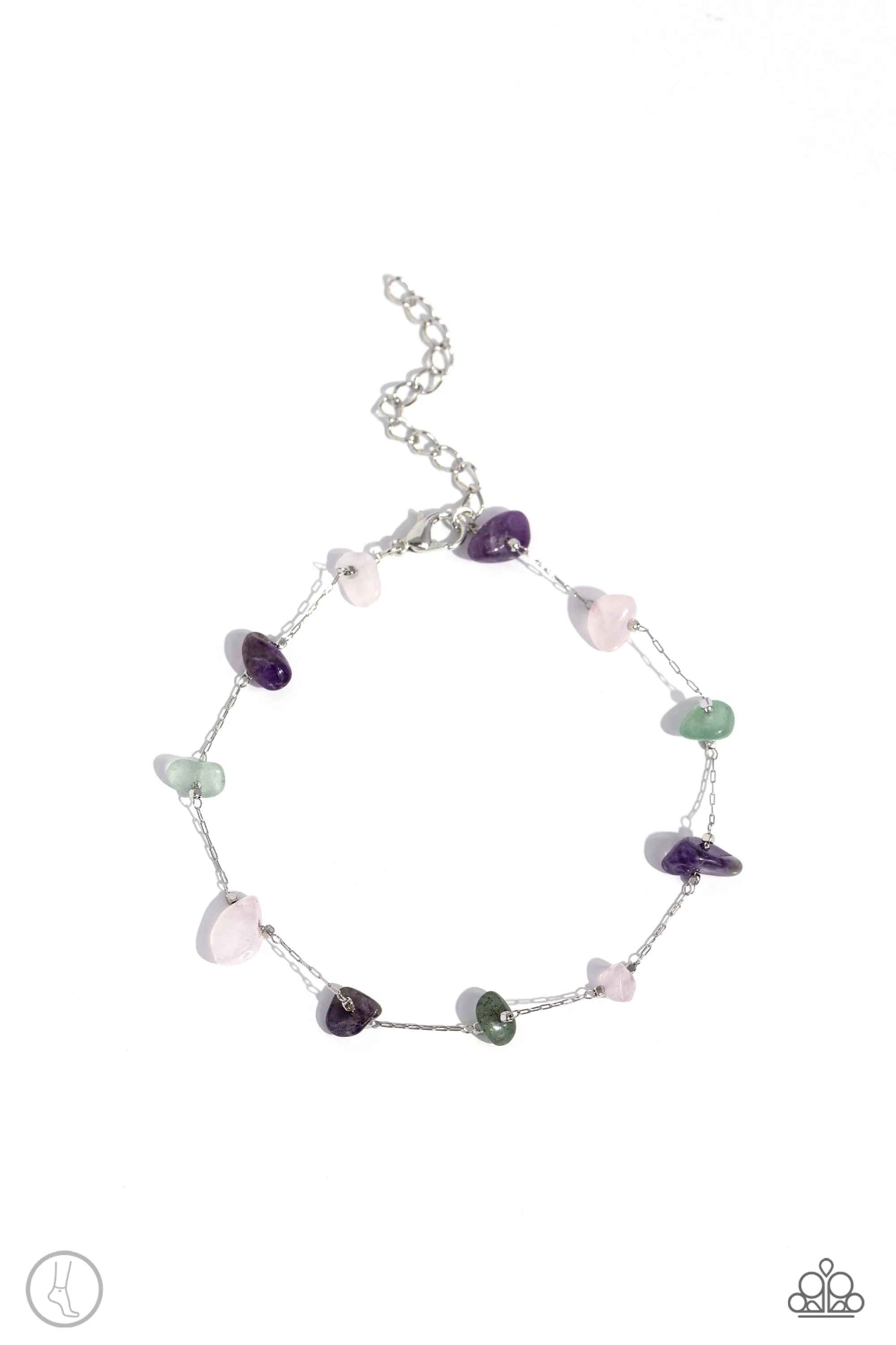 Gemstone Grace Green Ankle Bracelet Paparazzi