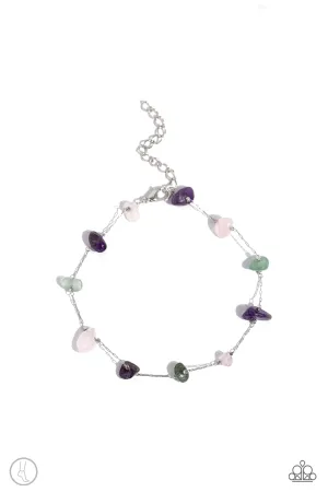Gemstone Grace Green Ankle Bracelet Paparazzi