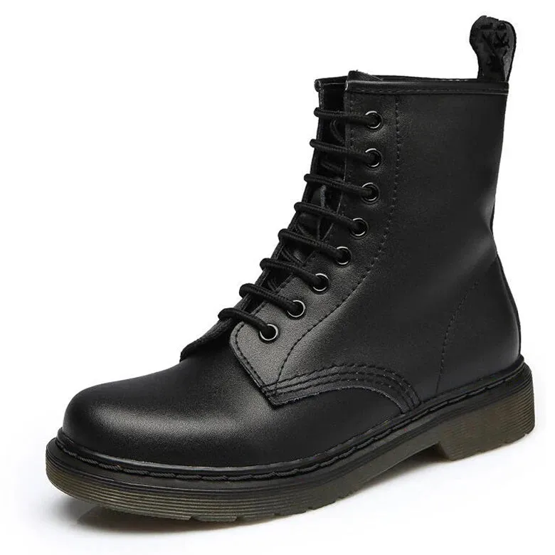 Genuine Leather Punk Ankle Boots