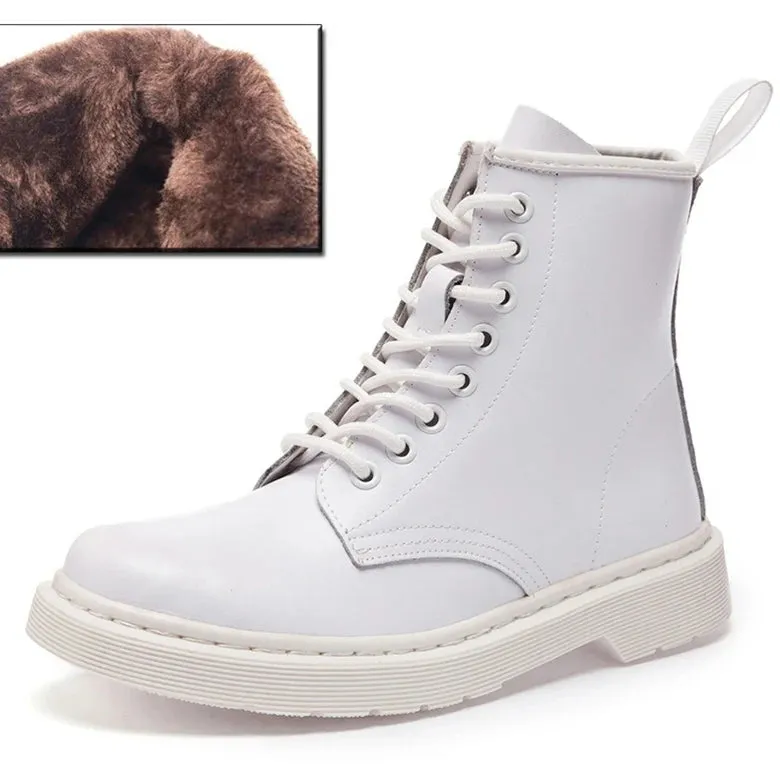 Genuine Leather Punk Ankle Boots