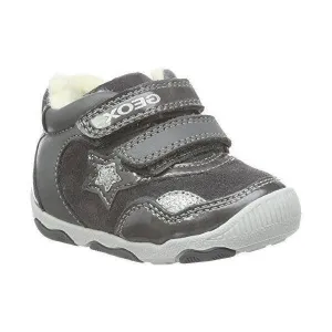 Geox B N Balu Girls Silver Grey Ankle Boot