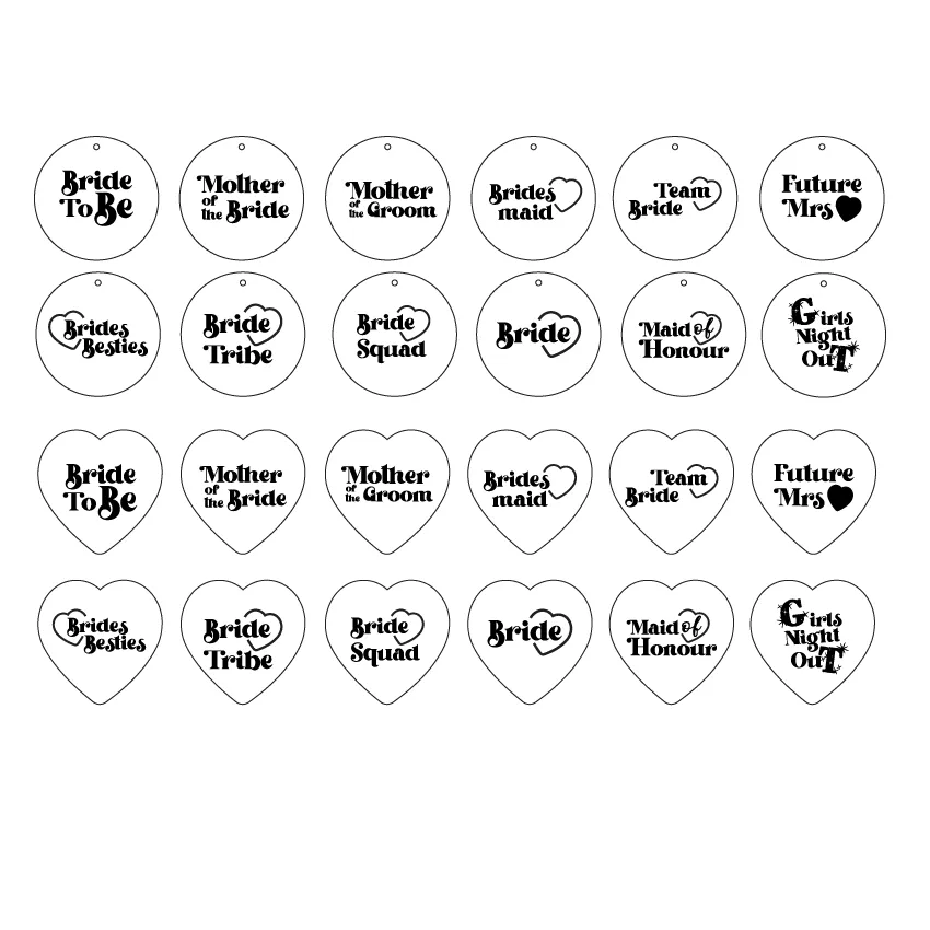 Gettin Hitched - Batchelorette  Party Charms