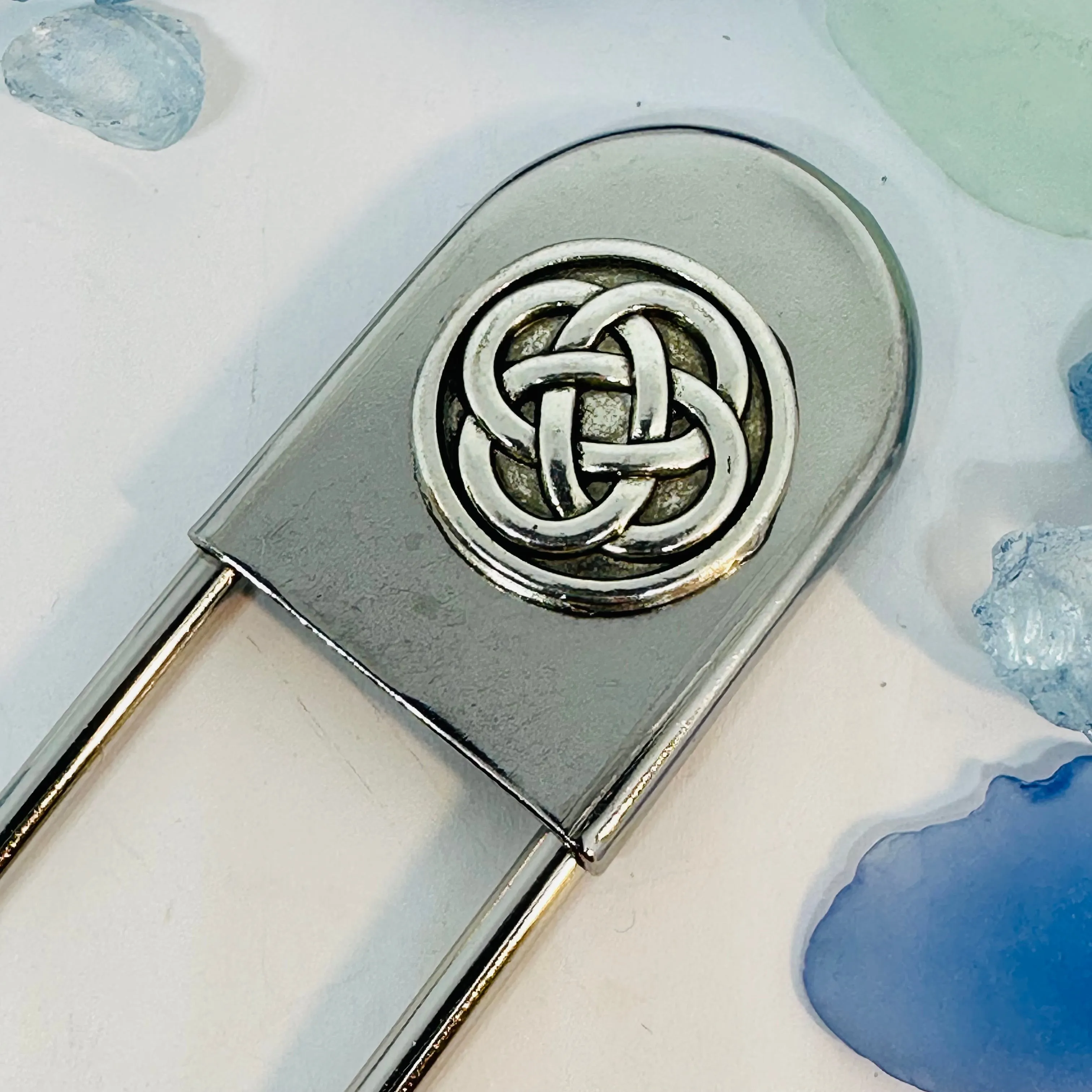 Giant Celtic Safety Clip | Key Ring | Kilt Brooch | Horse Blanket | Irish Knot | Triskele | Triskelion