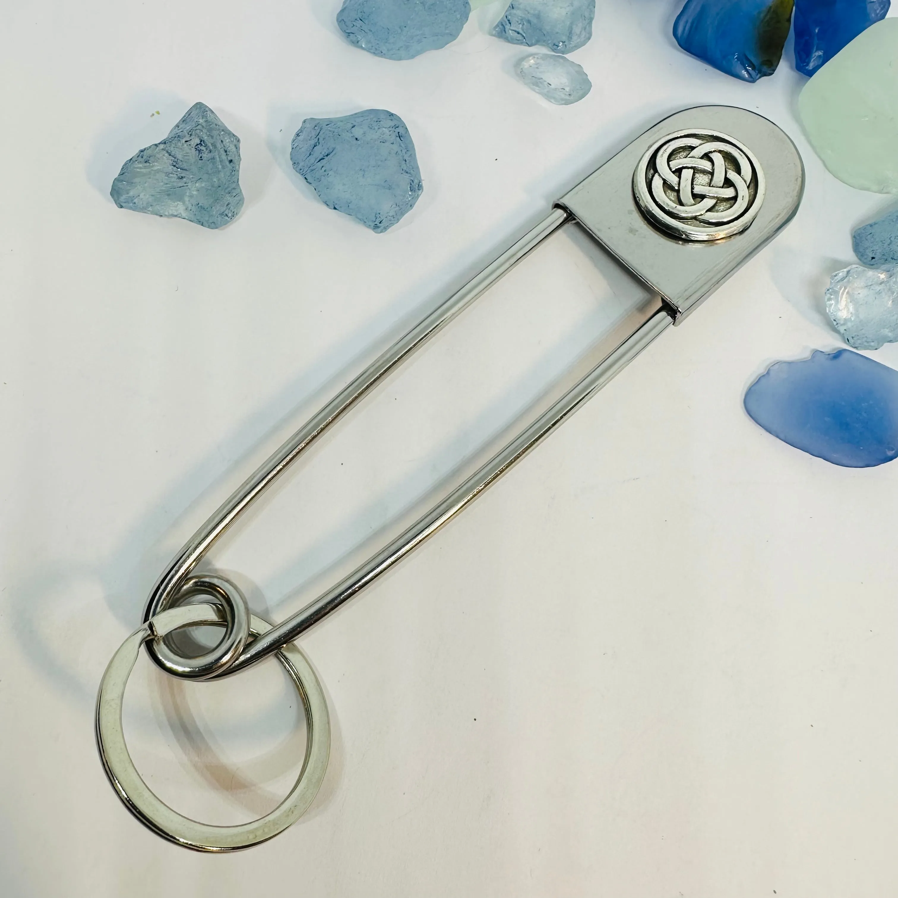 Giant Celtic Safety Clip | Key Ring | Kilt Brooch | Horse Blanket | Irish Knot | Triskele | Triskelion