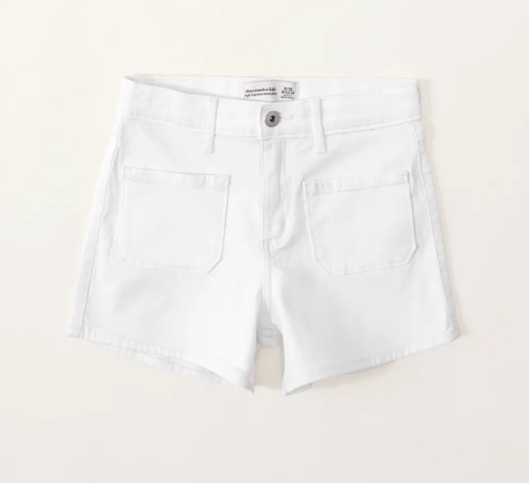 Girls High Rise Mom Shorts