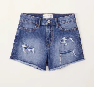 Girls High Rise Mom Shorts