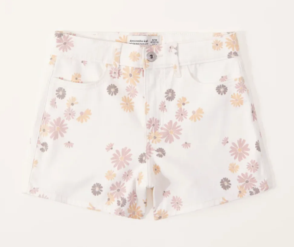Girls High Rise Mom Shorts