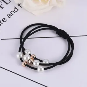 Girls Sweet Pearl Elastic Hair Bands Princess Ponytail Holder Gum For Hair Scrunchies Headband Rubber Band Kids Hair Accessories