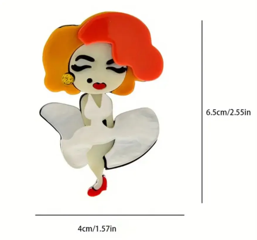 Glamour Monroe Brooch
