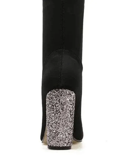 GLOW UP Sparkly Ankle Boots