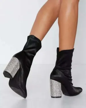 GLOW UP Sparkly Ankle Boots