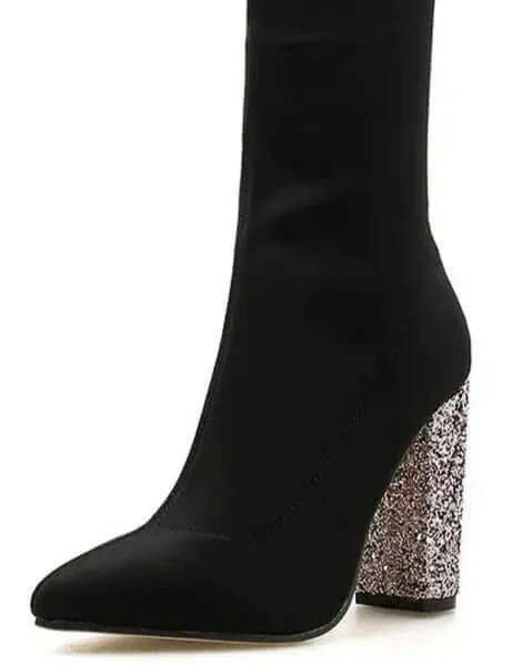 GLOW UP Sparkly Ankle Boots