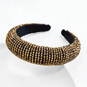 Gold Plastic Crystal Hairband